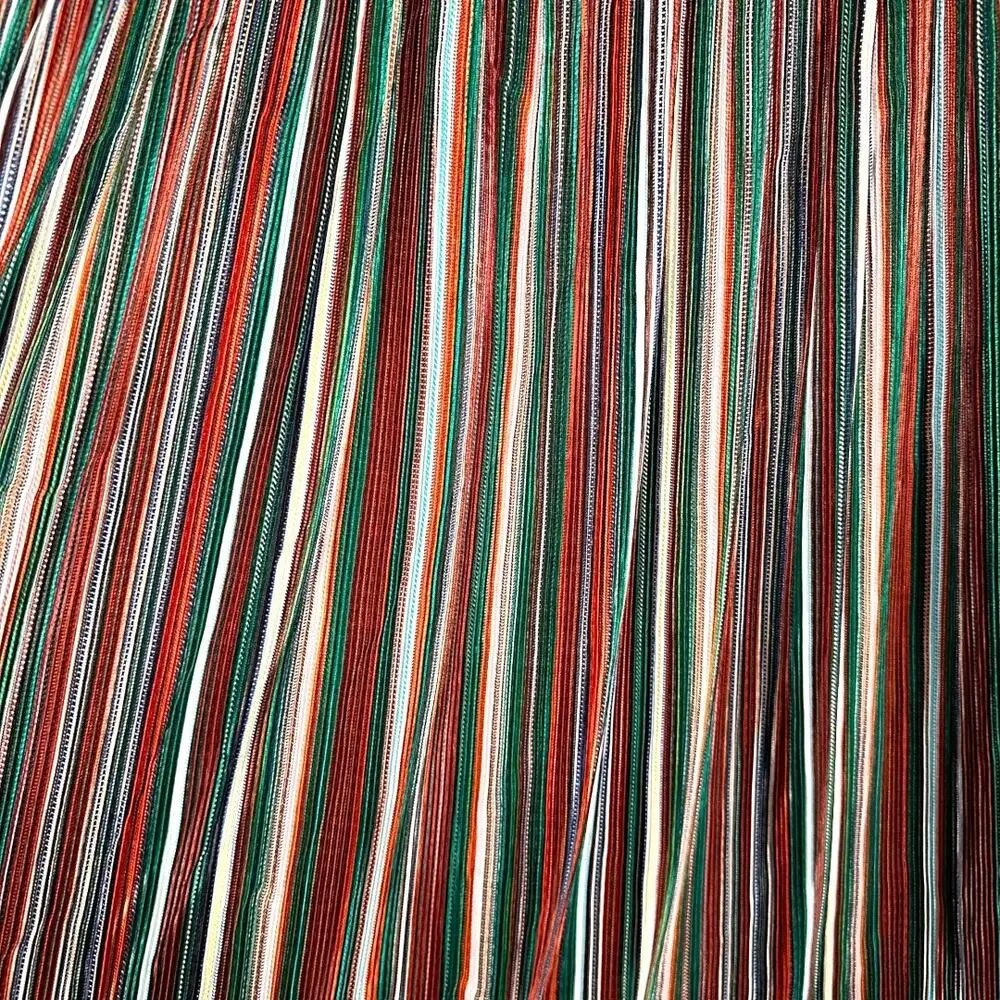 Anthropologie See U Soon Red Green Multicolor Striped Skirt Size 4